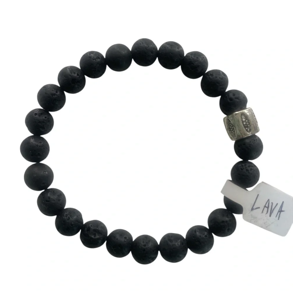 Black Lava Gemstone Bracelet - Picture 5 of 5